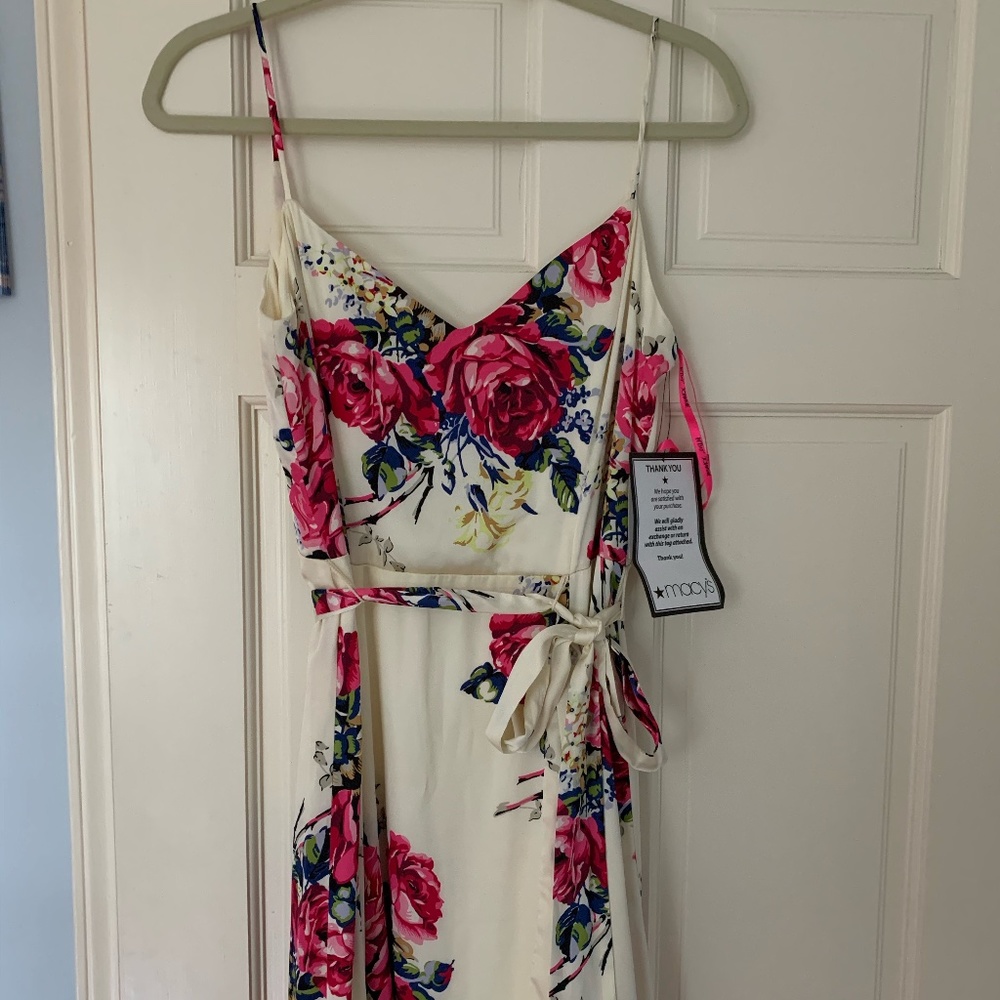 Betsey Johnson Floral Satin Maxi Dress